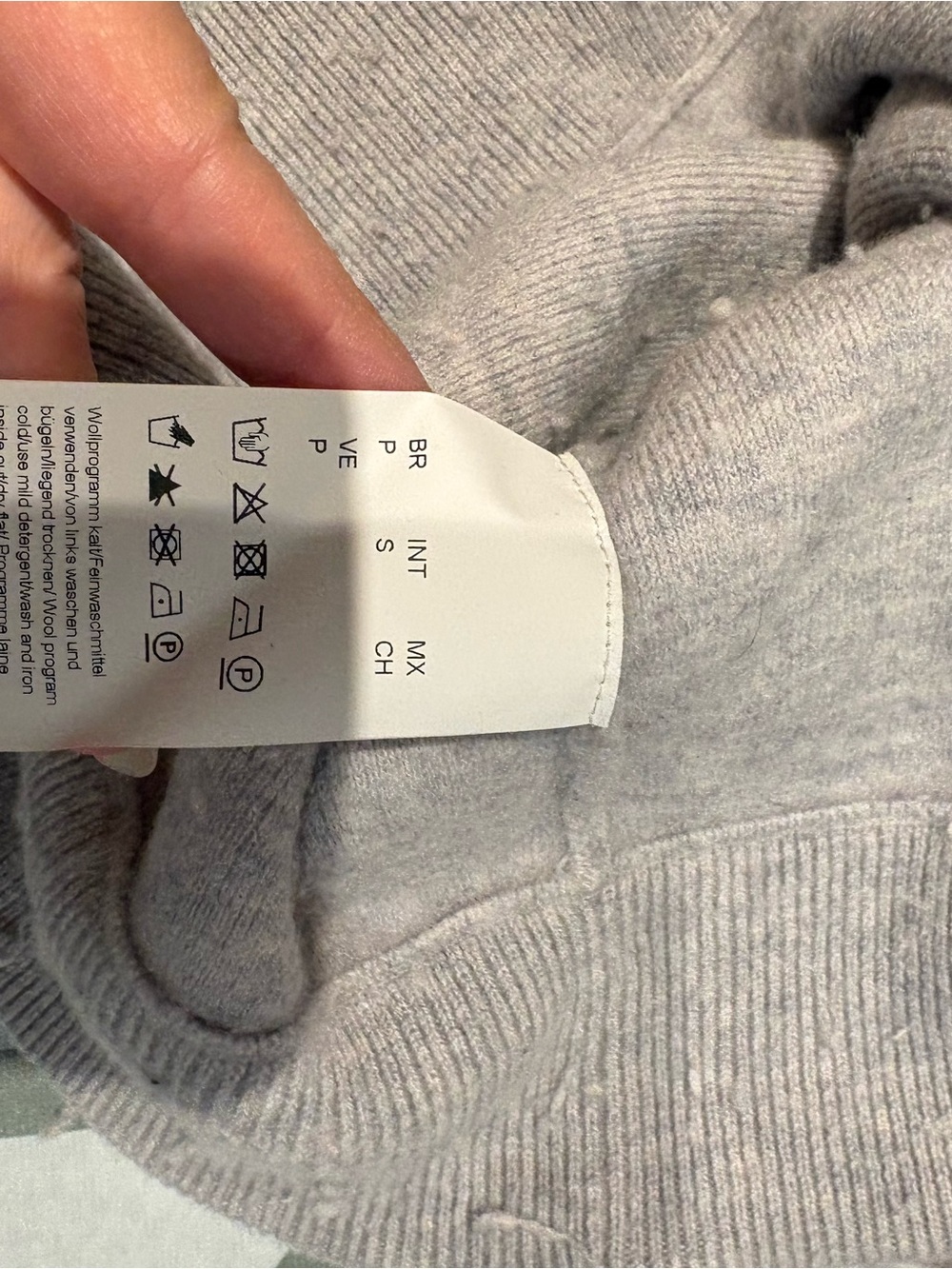 Boss Gray Ribbed Neck Pullover - Picture 4 of 4